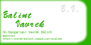 balint vavrek business card